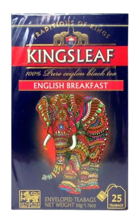 TE KINGSLEAF ENGLISH BREAKFAST 25BOLSAS