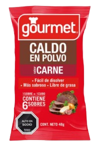 CALDO POLVO CARNE GOURMET 48GR